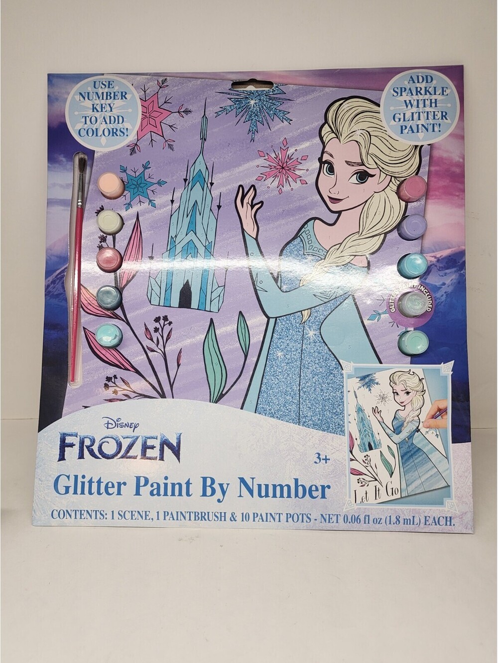 Disney Frozen Elsa Paint Set Glitter Paint By Number Art Kit